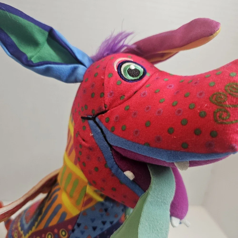 Disney Pixar‎ COCO  Dante Alebrije Rainbow Dog Plush Works Barks Talking